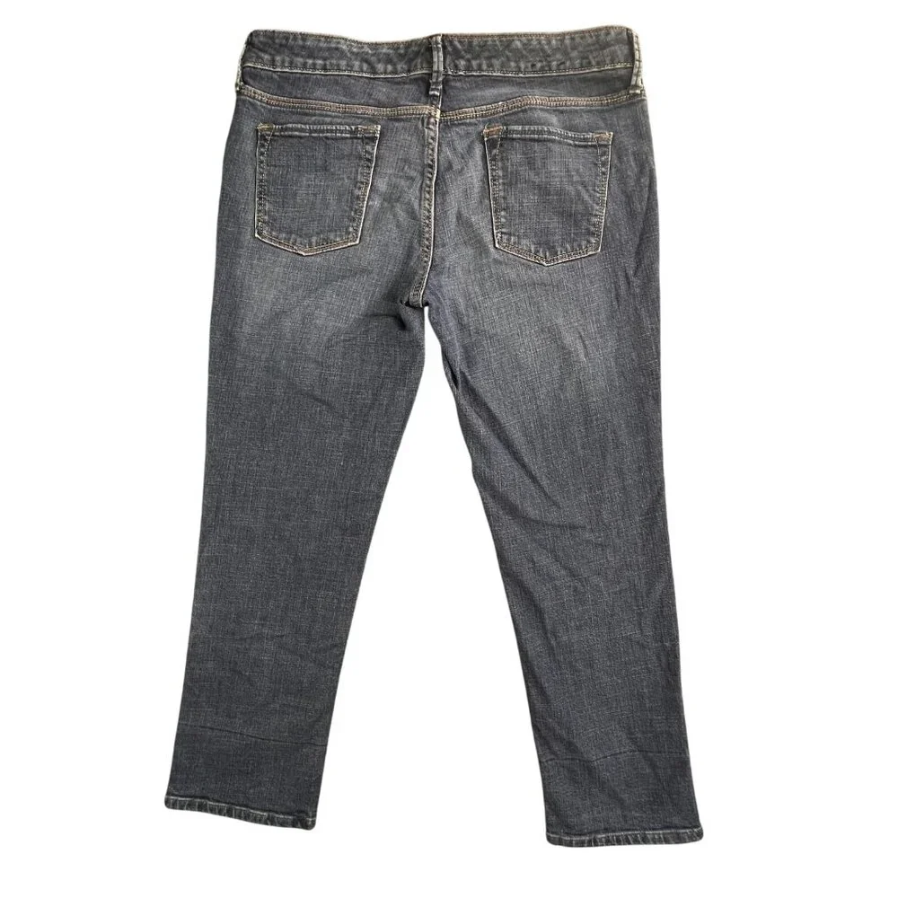 Banana Republic Jeans Womens 8 Blue Stretch Denim Straight Leg Classic Fit Pants - Picture 2 of 16